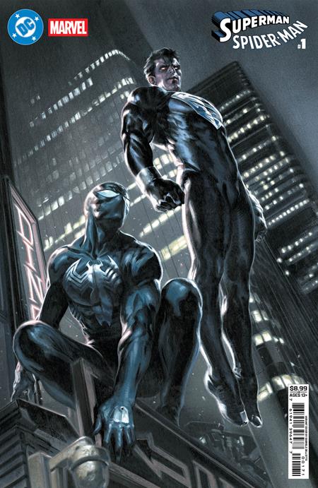 DC MARVEL SUPERMAN SPIDER-MAN #1 (ONE SHOT) CVR G GABRIELE DELL OTTO SUPERMAN BLACK & SPIDER-MAN BLACK CARD STOCK VAR