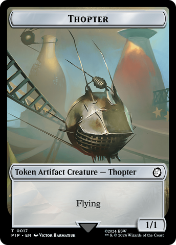 Thopter // Treasure (0018) Double-Sided Token [Fallout Tokens]