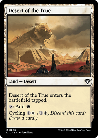 Desert of the True [Outlaws of Thunder Junction Commander]