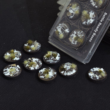 Gamers Grass Battle Ready Bases - Winter - Round 32mm (x8)