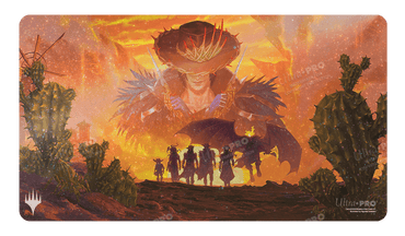 Outlaws of Thunder Junction Gang Silhouette AR Enhanced Holofoil Standard Gaming Playmat for Magic: The Gathering
