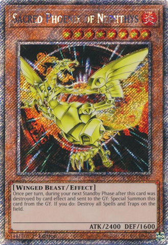 Sacred Phoenix of Nephthys (Platinum Secret Rare) [RA03-EN147] Platinum Secret Rare