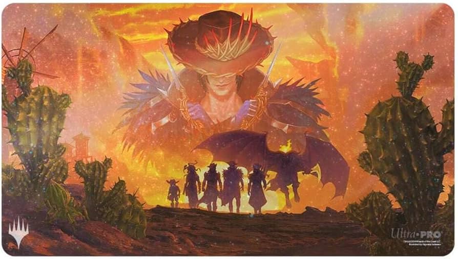 Playmat - MTG Outlaws of Thunder Junction Gang Silhouette AR Enhanced Holofoil
