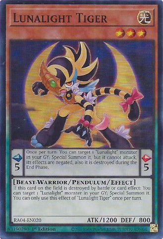 Lunalight Tiger [RA04-EN020] Super Rare