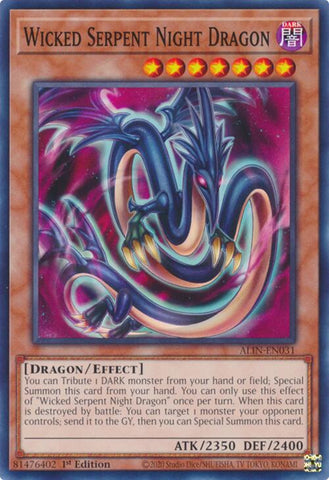 Wicked Serpent Night Dragon [ALIN-EN031] Common
