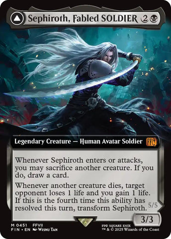 Sephiroth, Fabled SOLDIER // Sephiroth, One-Winged Angel (Extended Art) [FINAL FANTASY]