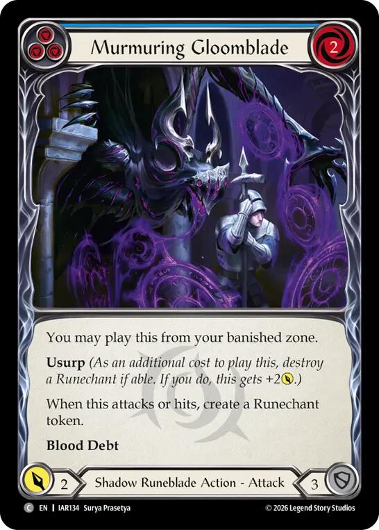 Murmuring Gloomblade (Blue) [IAR134] (Usurp the Shadow Throne)