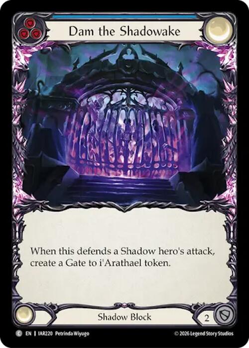 Dam the Shadowake (Blue) [IAR220] (Usurp the Shadow Throne)  Rainbow Foil