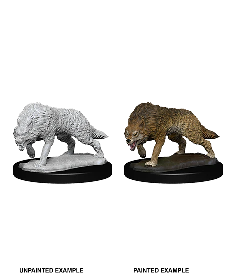 Dnd Unpainted Minis Timber Wolf