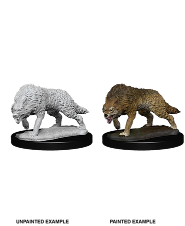 Dnd Unpainted Minis Timber Wolf