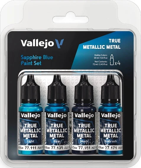Vallejo - True Metallic Metal - Sapphire Blue Paint Set [77.256]