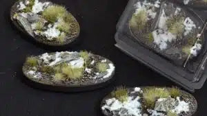 Battle Ready Bases - Winter 75mm oval