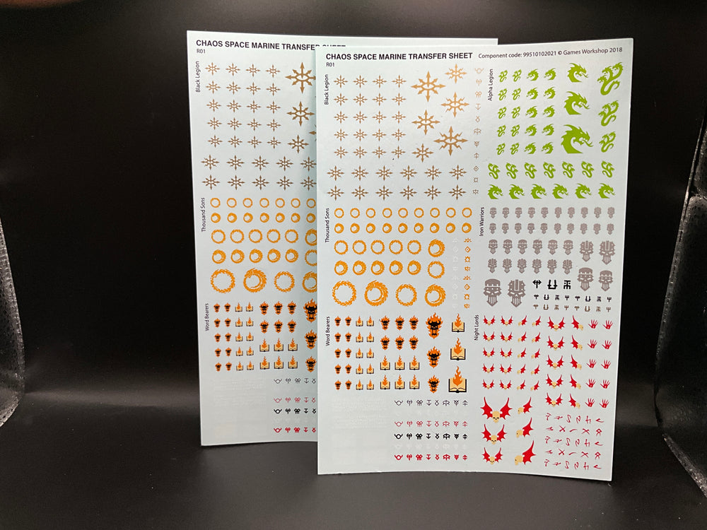UM 2308 Chaos Space Marines csm transfer sheet