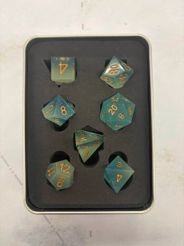 RPG Dice Set - Drained Green