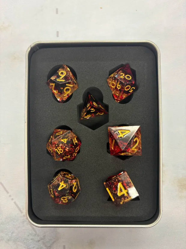 RPG Dice Set - Golden Plasma