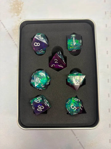 RPG Dice Set - Emerald Glow