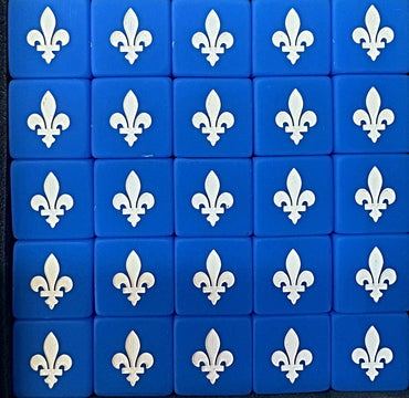 Red Dragon Dice: Blue & White fleur de lis