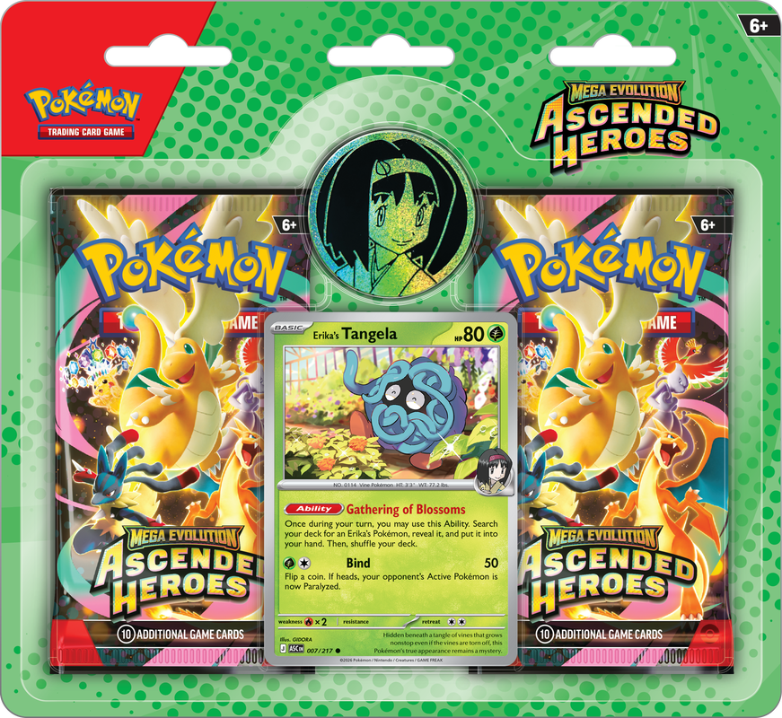 POKEMON ME2.5 ASCENDED HEROES 2-PACK BLISTER COLLECTION ERIKA/LARRY
