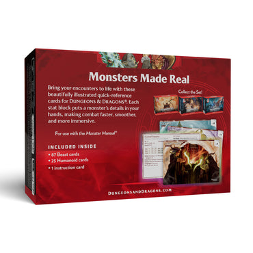 REFERENCE CARDS MONSTERS ANIMALS AND NPCS