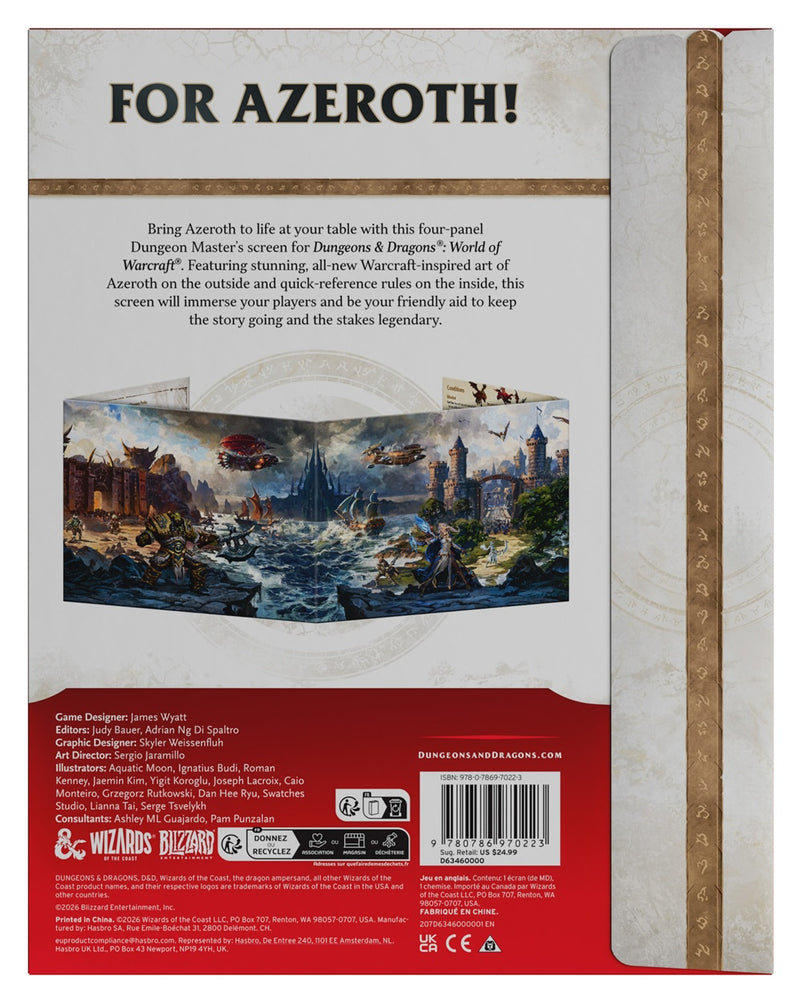 D&D: WORLD OF WARCRAFT DM SCREEN