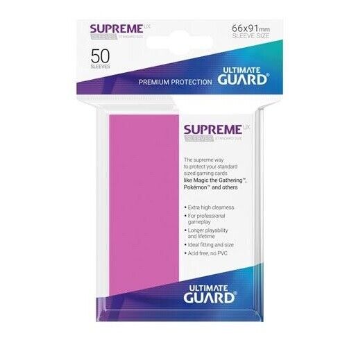 UG SLEEVES SUPREME UX PINK 50CT