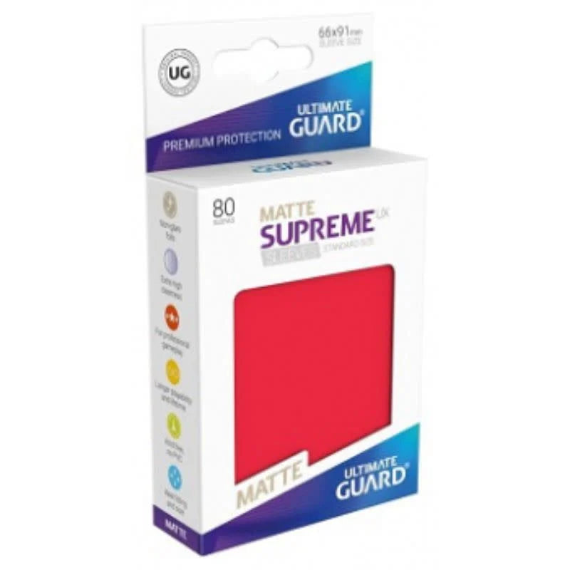 UG SLEEVES SUPREME UX MATTE RED 80CT