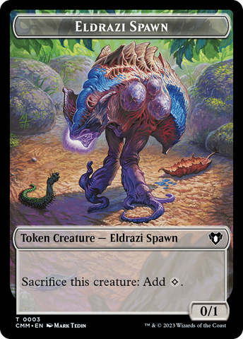 Eldrazi Spawn // Satyr Double-Sided Token [Commander Masters Tokens]