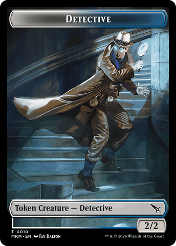 Detective // Bat Double-Sided Token [Murders at Karlov Manor Tokens]