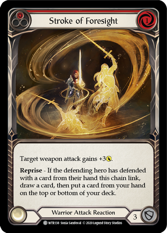 Stroke of Foresight (Red) [U-WTR138] (Welcome to Rathe Unlimited)  Unlimited Rainbow Foil