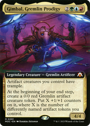 Gimbal, Gremlin Prodigy (Extended Art) [March of the Machine Commander]