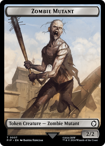 Zombie Mutant // Clue Double-Sided Token [Fallout Tokens]