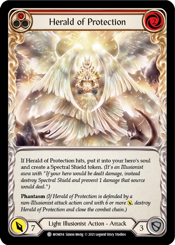Herald of Protection (Red) [MON014] (Monarch)  1st Edition Normal