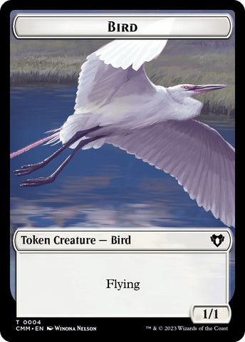 Bird // Satyr Double-Sided Token [Commander Masters Tokens]