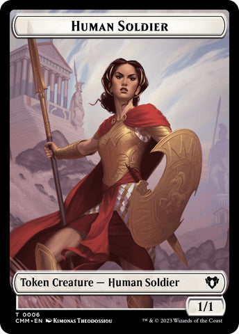 Human Soldier // Drake Double-Sided Token [Commander Masters Tokens]