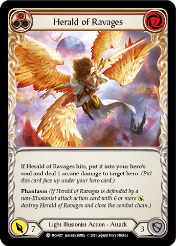 Herald of Ravages (Red) [MON017] (Monarch)  1st Edition Normal