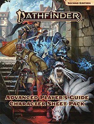 PATHFINDER 2E RPG ADVANCED PLAYER'S GUIDE CHARACTER SHEET PACK