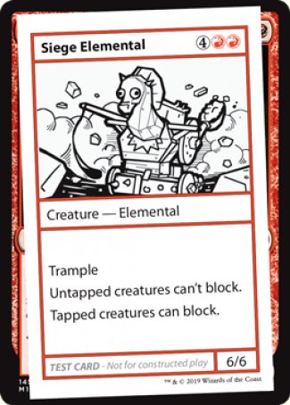 Siege Elemental (2021 Edition) [Mystery Booster Playtest Cards]