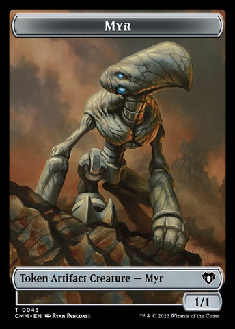 Clue // Myr Double-Sided Token [Commander Masters Tokens]