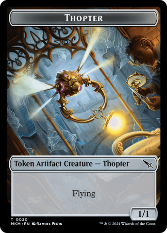 Thopter (0020) // Skeleton Double-Sided Token [Murders at Karlov Manor Tokens]
