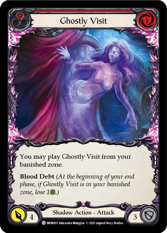 Ghostly Visit (Red) [MON203] (Monarch)  1st Edition Normal