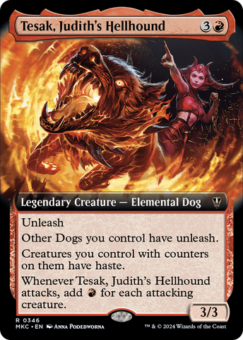 Tesak, Judith's Hellhound (Extended Art) [Murders at Karlov Manor Commander]