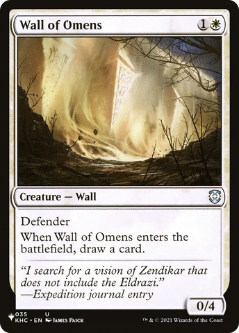 Wall of Omens (KHC) [The List]