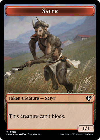 Eldrazi Spawn // Satyr Double-Sided Token [Commander Masters Tokens]