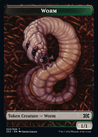 Worm // Vampire Double-Sided Token [Double Masters 2022 Tokens]