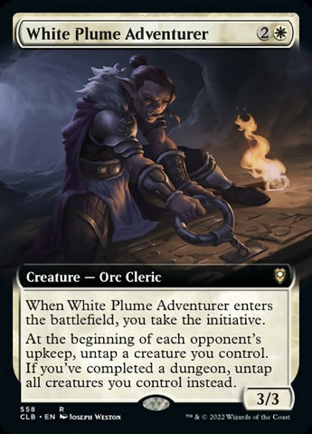 White Plume Adventurer (Extended Art) [Commander Legends: Battle for Baldur's Gate]