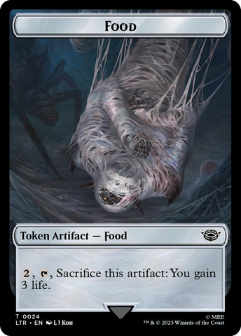 Smaug // Food (0024) Double-Sided Token (Surge Foil) [The Lord of the Rings: Tales of Middle-Earth Tokens]