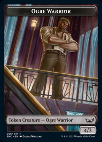 Ogre Warrior // Wizard Double-Sided Token [Streets of New Capenna Tokens]