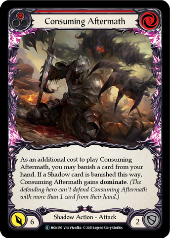Consuming Aftermath (Red) [U-MON195-RF] (Monarch Unlimited)  Unlimited Rainbow Foil