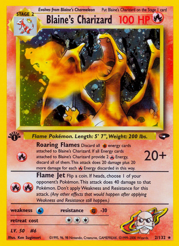 Blaine's Charizard 100HP カツラのリザードン 2/132 Blaine's Charizard (2/132) [Gym Challenge 1st Edition]