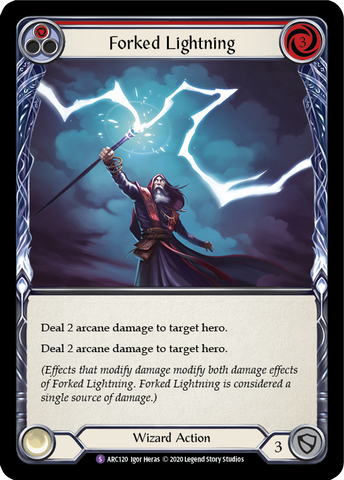 Forked Lightning [U-ARC120] (Arcane Rising Unlimited)  Unlimited Rainbow Foil
